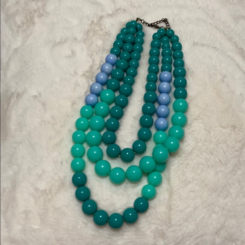 Colorful plastic bead necklace